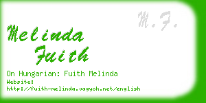 melinda fuith business card